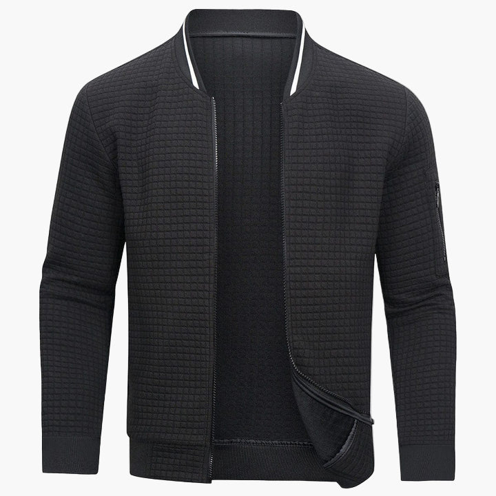 Bomber uomo moderno a quadri – Giacca casual elegante per tutti i giorni e ufficio