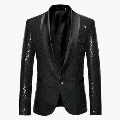 Veste de smoking pailletée pour hommes pour occasions festives – Blazer de soirée élégant avec sequins