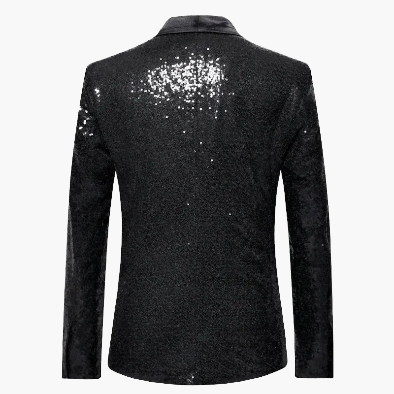 Veste de smoking pailletée pour hommes pour occasions festives – Blazer de soirée élégant avec sequins