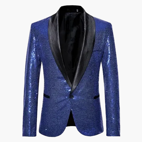 Veste de smoking pailletée pour hommes pour occasions festives – Blazer de soirée élégant avec sequins
