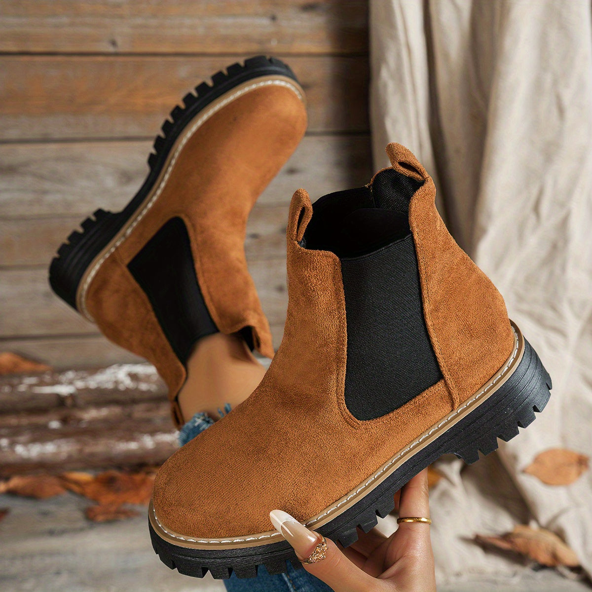 Mehetabel | Chelsea boots voor dames met profielzool