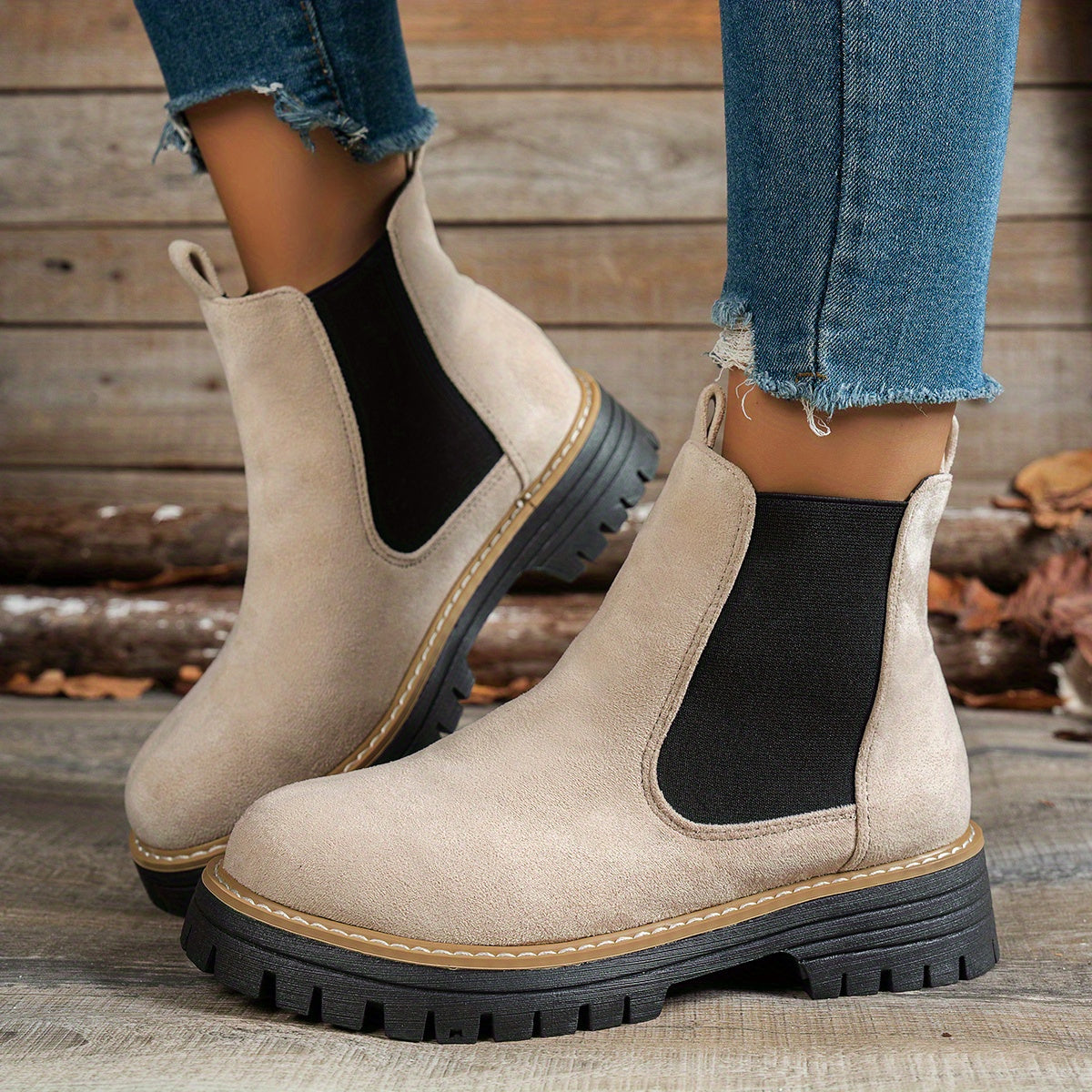 Mehetabel | Chelsea boots voor dames met profielzool