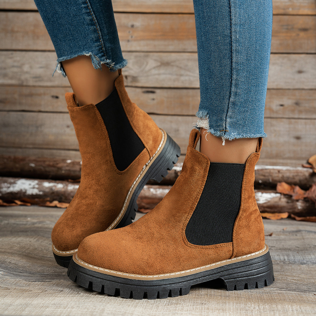 Mehetabel | Chelsea boots voor dames met profielzool