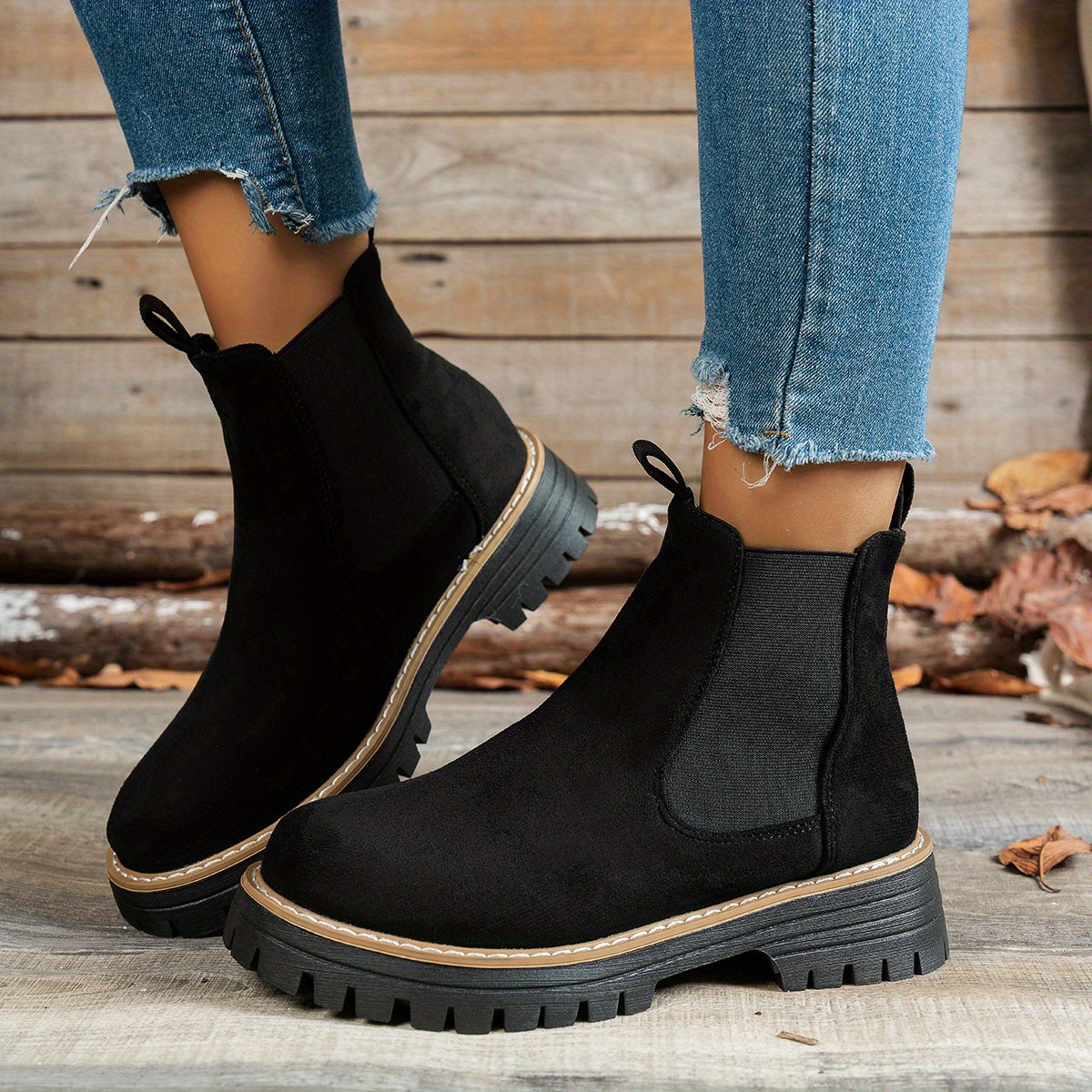 Mehetabel | Chelsea boots voor dames met profielzool