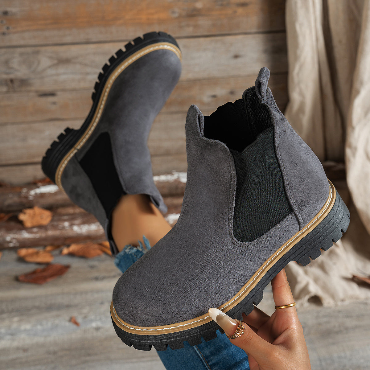 Mehetabel | Chelsea boots voor dames met profielzool
