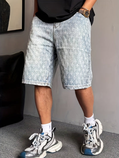 Bermuda da uomo stile streetwear con motivo floreale – Perfette per il tempo libero e l’estate