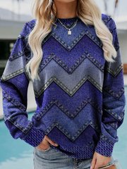 Sweater voor dames met ronde hals en lange mouwen