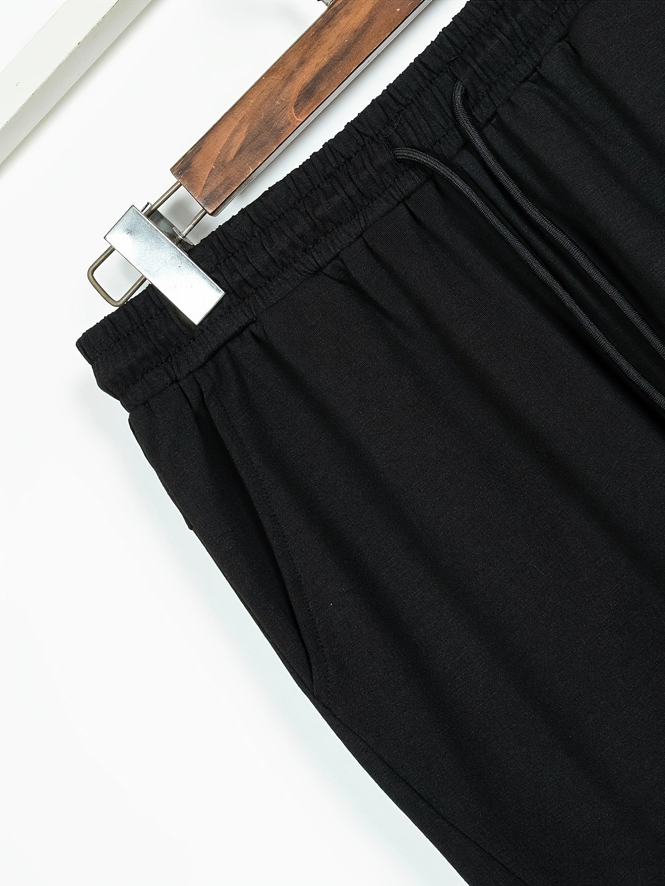 Herren Freizeitanzug Weiß Schwarz Langarm Shirt & Jogginghose Gesteppt