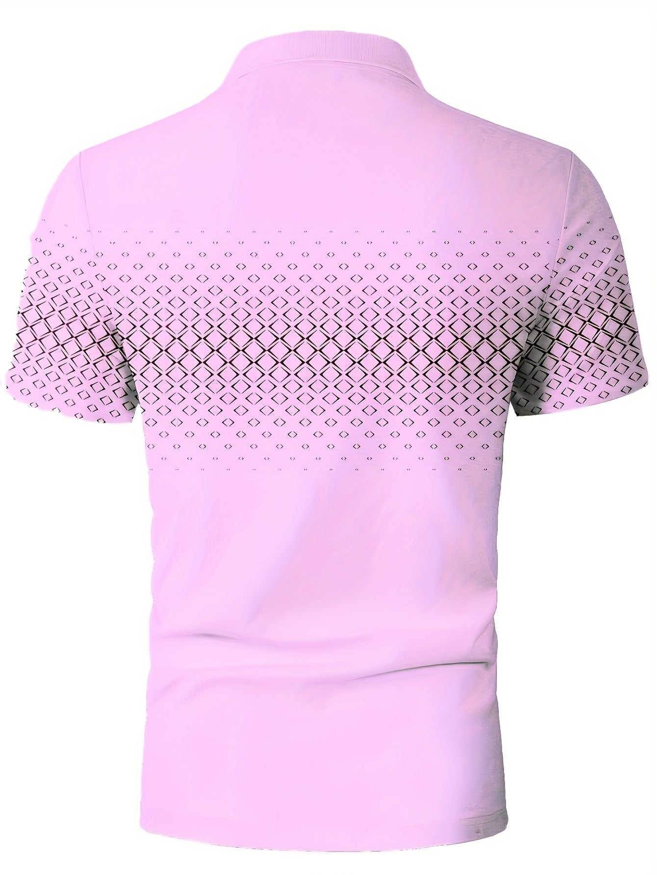 Polo da uomo con stampa geometrica moderna – Maglia casual elegante per tutti i giorni e l’estate
