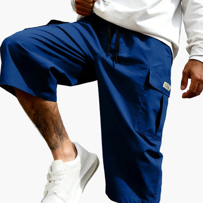 Shorts cargo homme style streetwear, longueur genou, pantalon de loisirs confortable avec poches