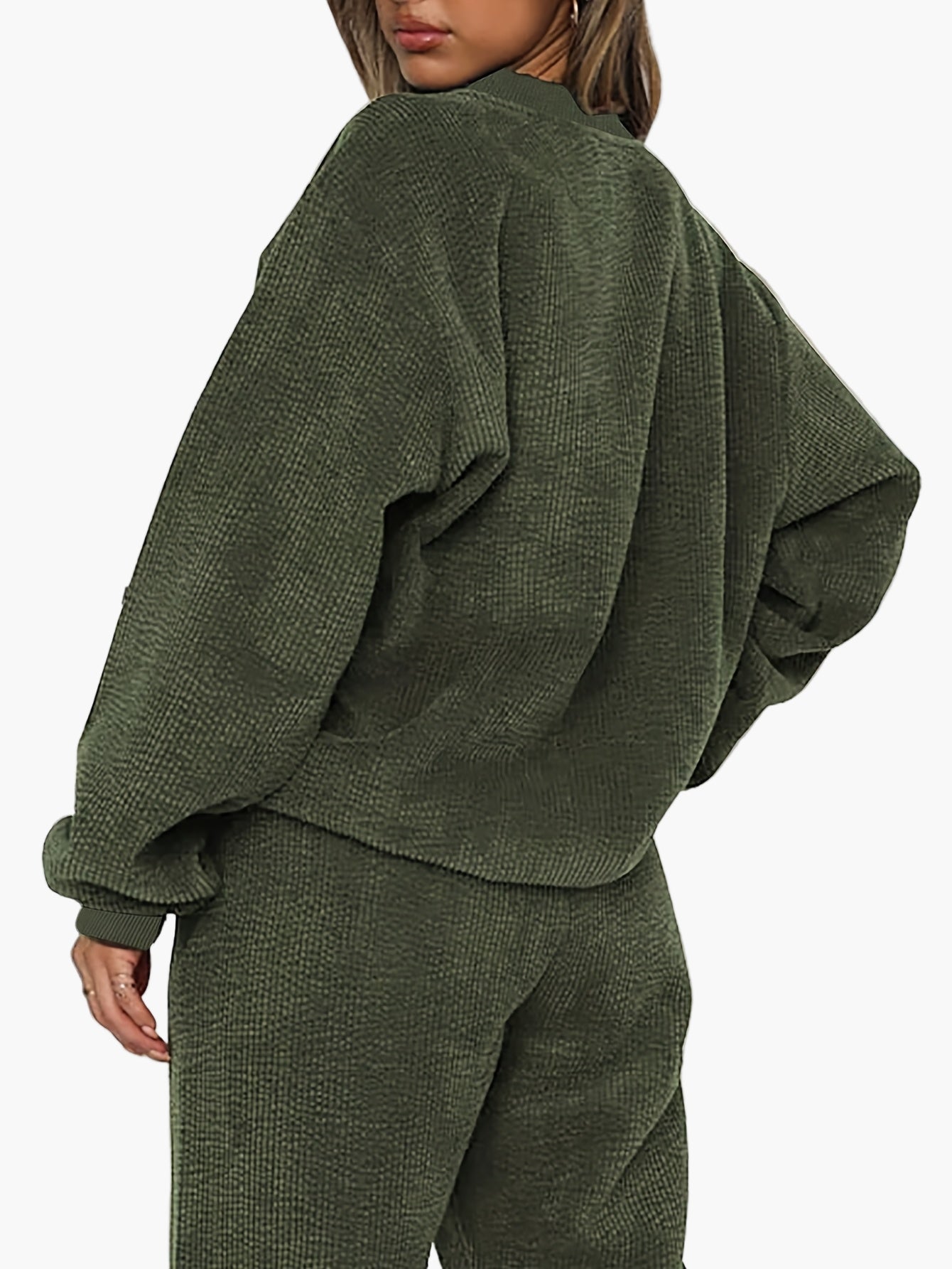 Ensemble Loungewear Femme Deux-pièces – Tenue décontractée confortable avec pull oversize et pantalon de jogging
