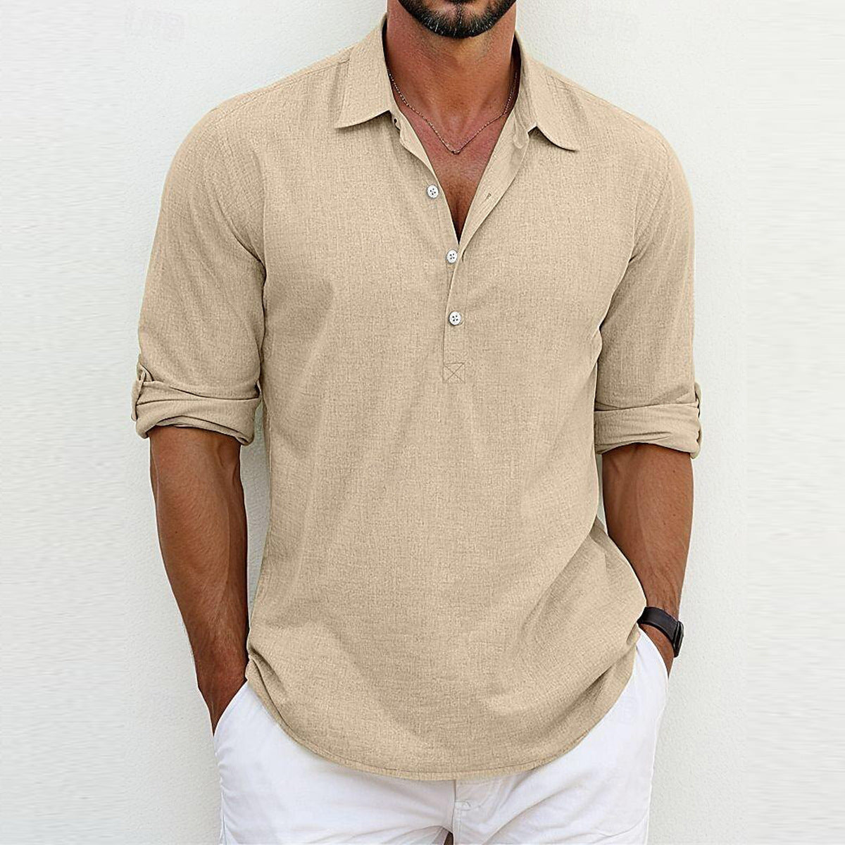 Rick – Fritidspolo med ensfarvet krave