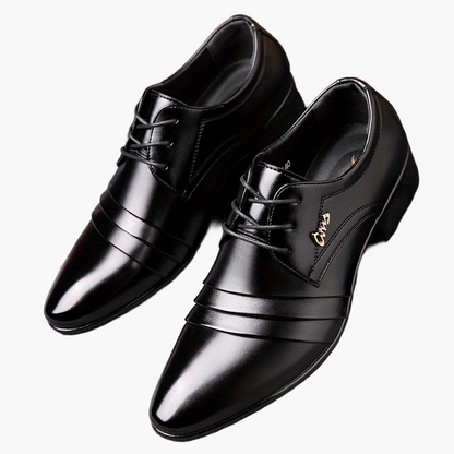Elegante Herren Business-Schnürschuhe – Klassische spitze Form für Büro & besondere Anlässe
