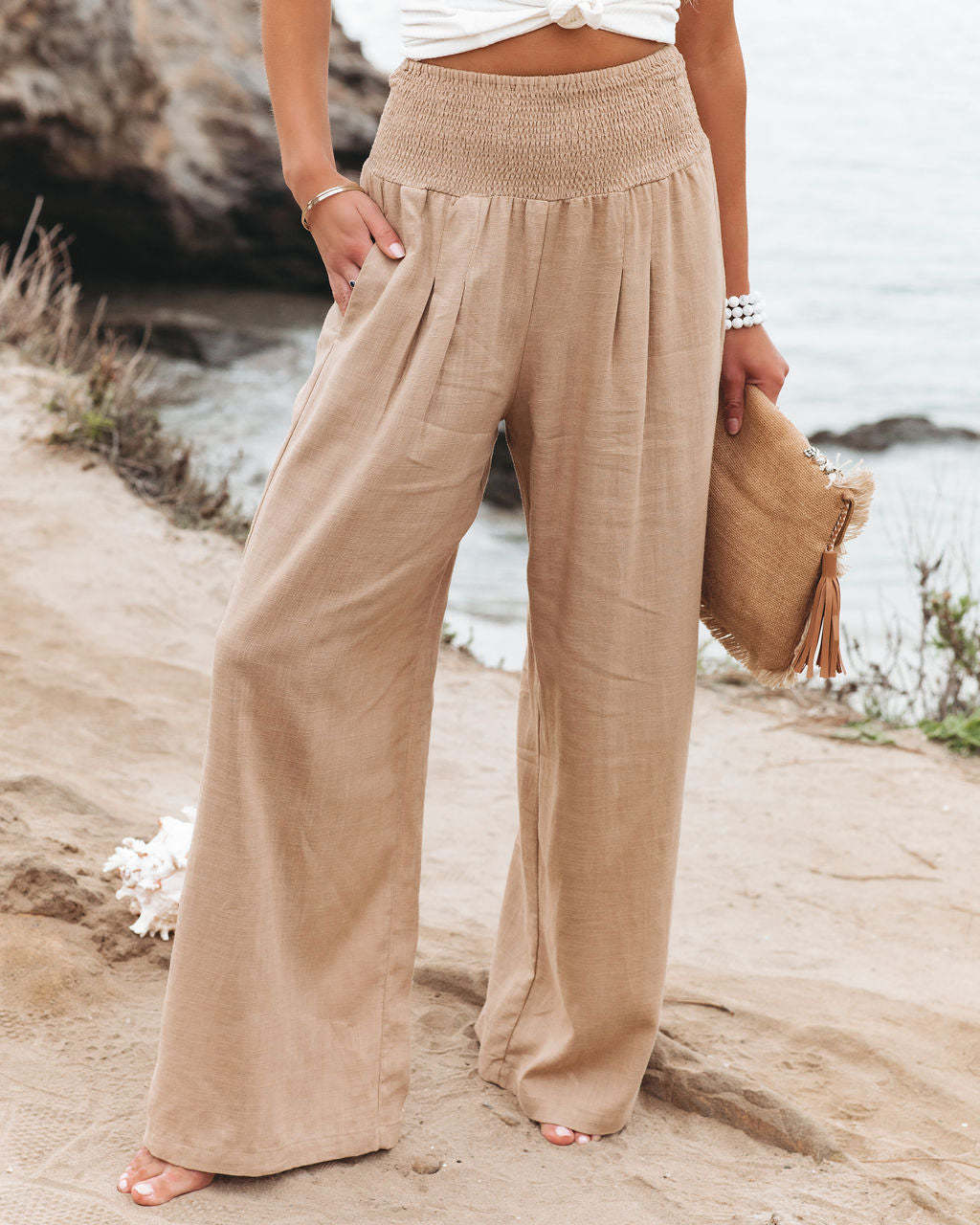 Damen Weitgeschnittene Sommerhose mit Hohem Bund – Relaxed Fit für Freizeit & Urlaub