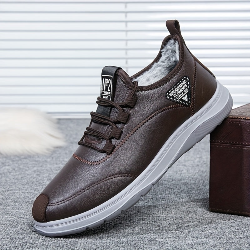 Botas de invierno para hombre con cordones y forro cálido