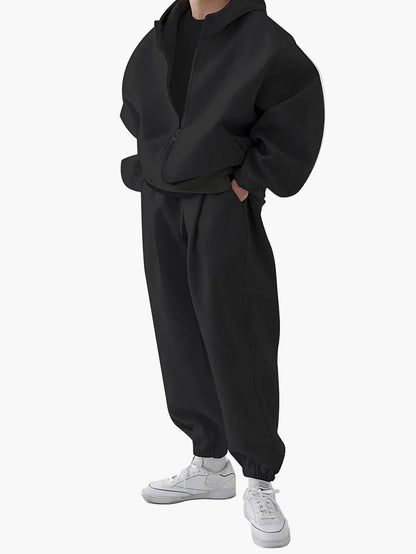 Herren Oversize Trainingsanzug mit Kapuze – Streetstyle und Freizeitmode