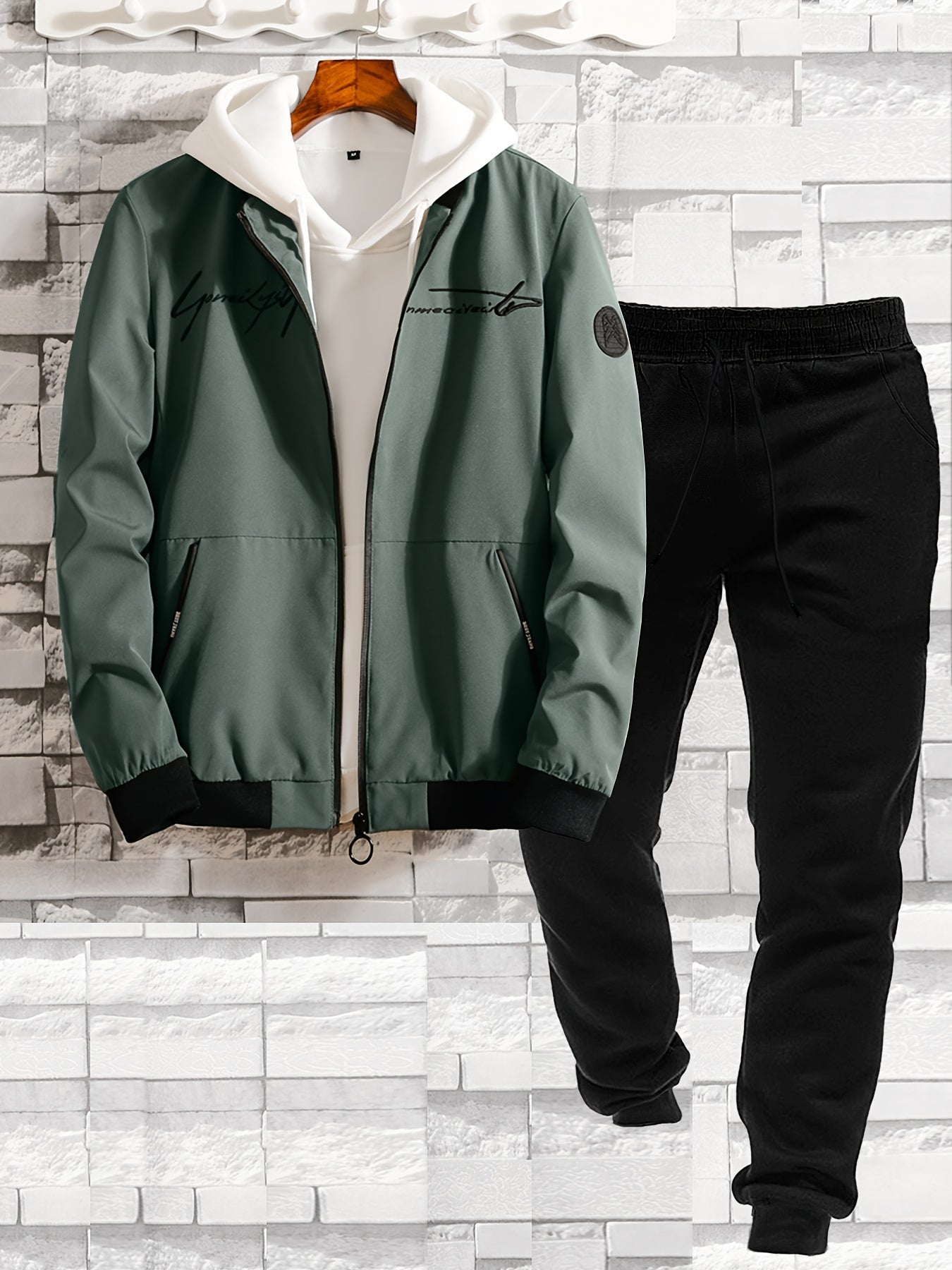 Veste bomber décontractée homme avec broderie – Look moderne et casual pour le quotidien et les voyages