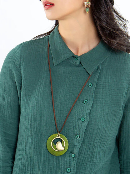 Collana retrò unisex con ciondolo a forma di uccello per festa e tutti i giorni