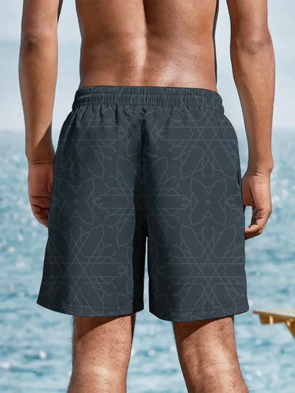 Shorts de bain homme – Shorts de bain à imprimé tendance pour loisirs et plage
