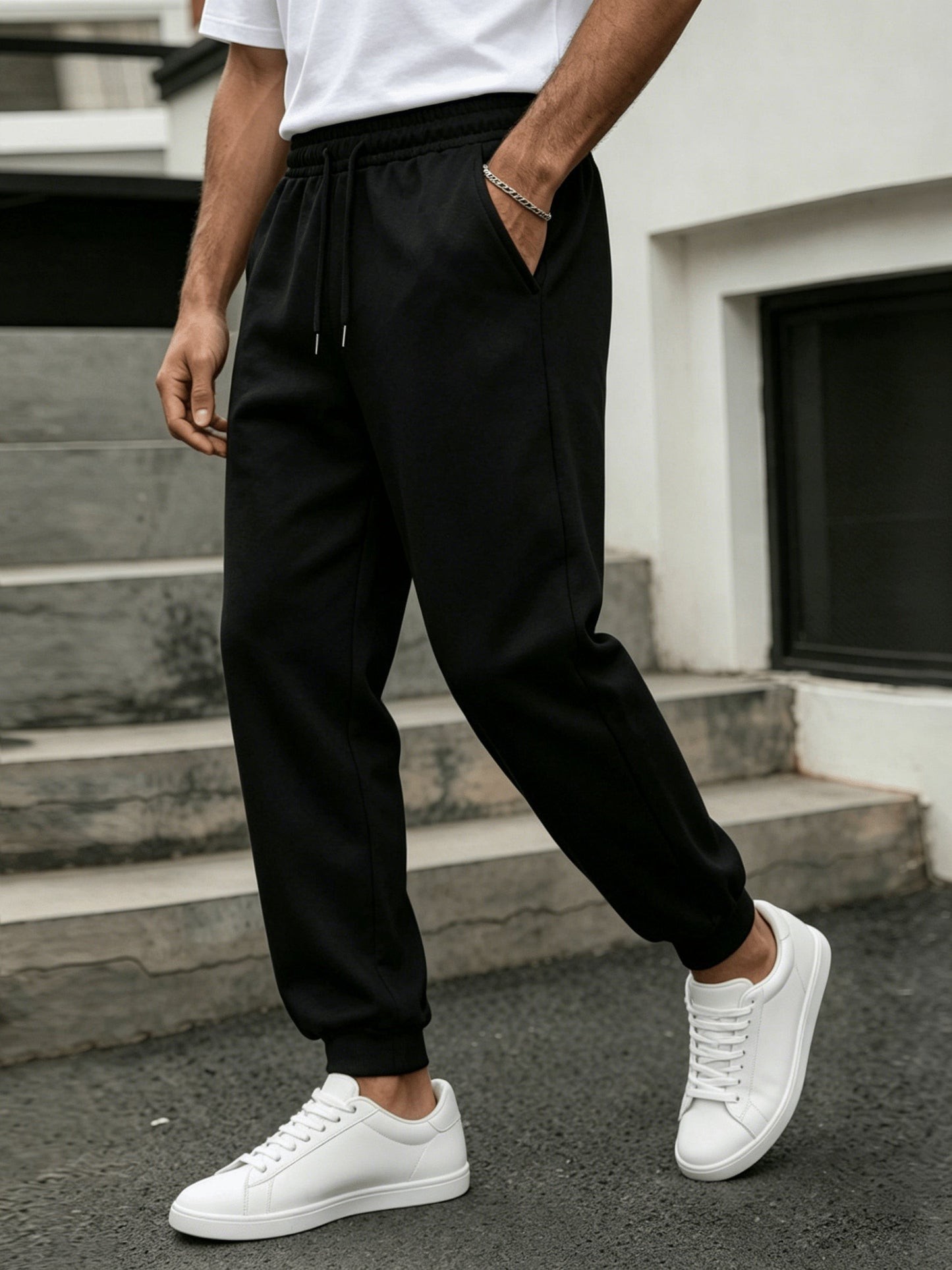 Męskie spodnie dresowe sportowe komfortowe moda casual regular fit