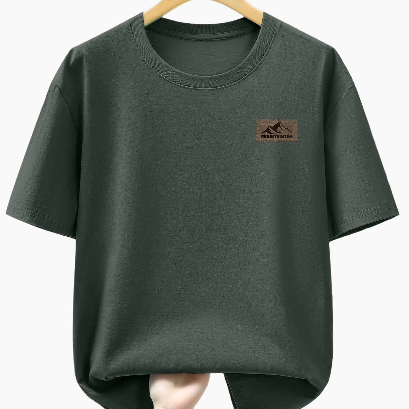 Herre T-skjorte med minimalistisk fjell-logo – fritid, urban stil, perfekt for hverdag og helg