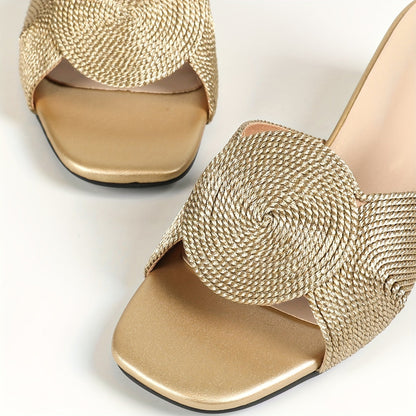 Damen Elegante Blockabsatz Sandalen mit Slip-On Komfort für Sommer und Alltag