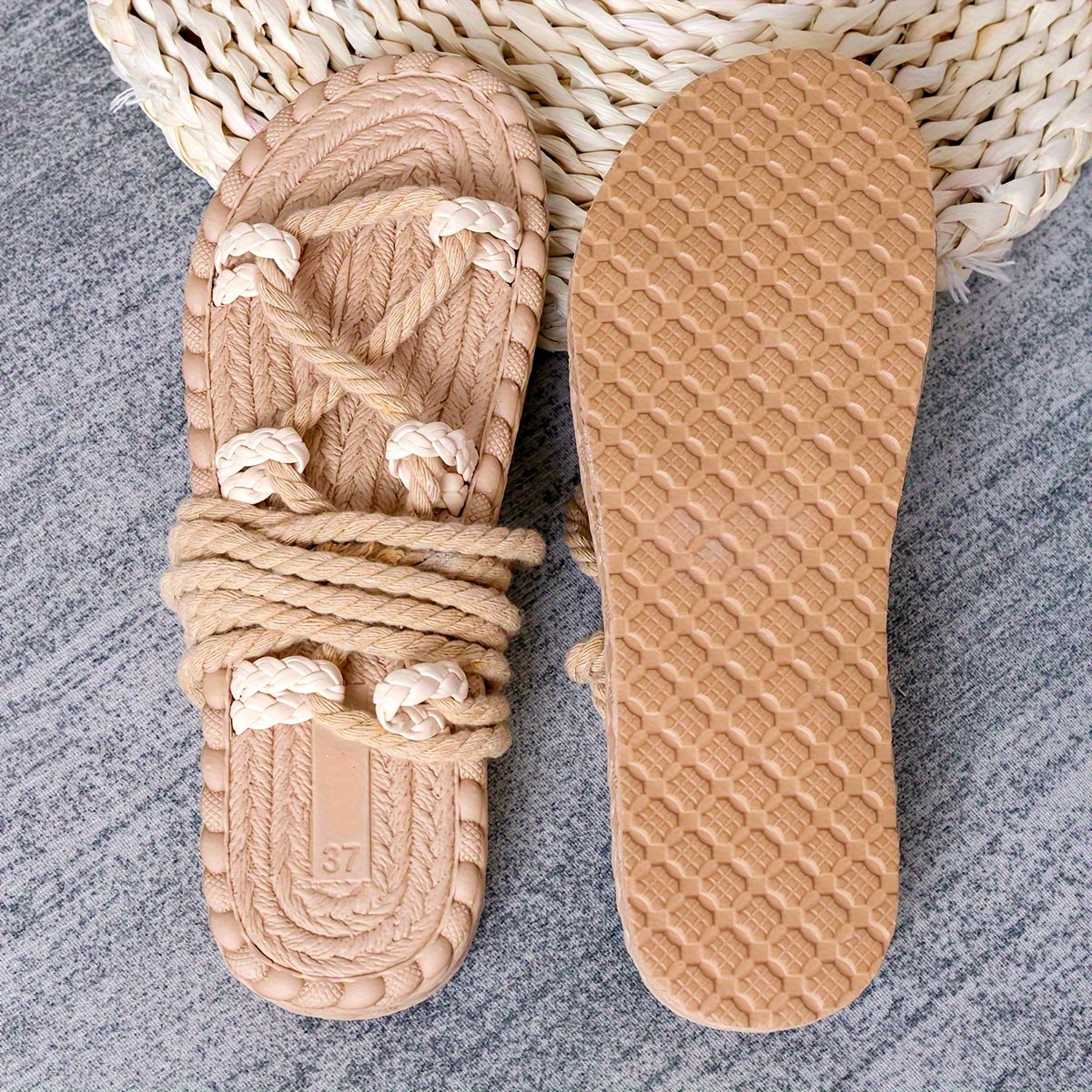 Dame Boho sommersandaler – flade snøresandaler i espadrillestil til fritid og ferie