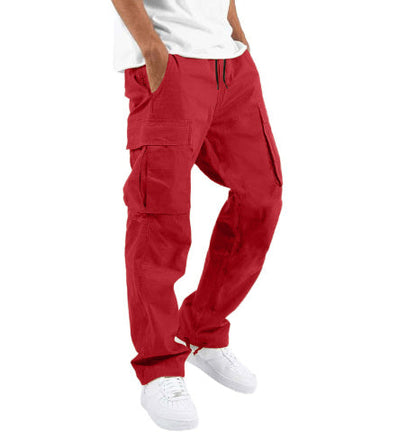 Pantalon cargo pour homme style streetwear – Pantalon décontracté confortable à coupe droite avec grandes poches