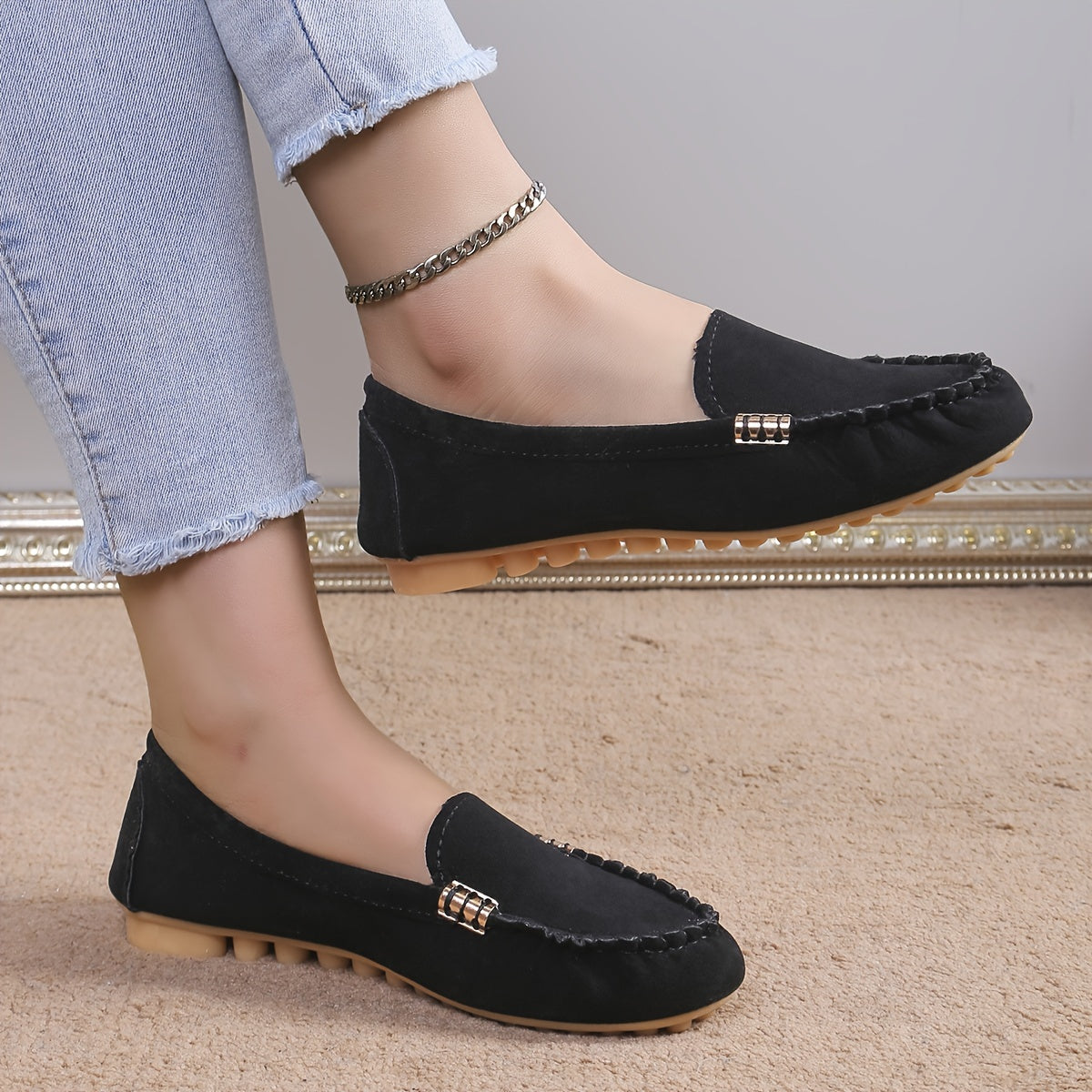 Damen Mokassin Loafer – Bequeme Freizeitschuhe für Alltag und Büro