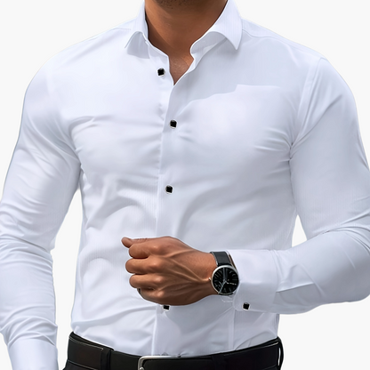 Herre Business Slim Fit Skjorte – Elegant stil til kontor og fritid
