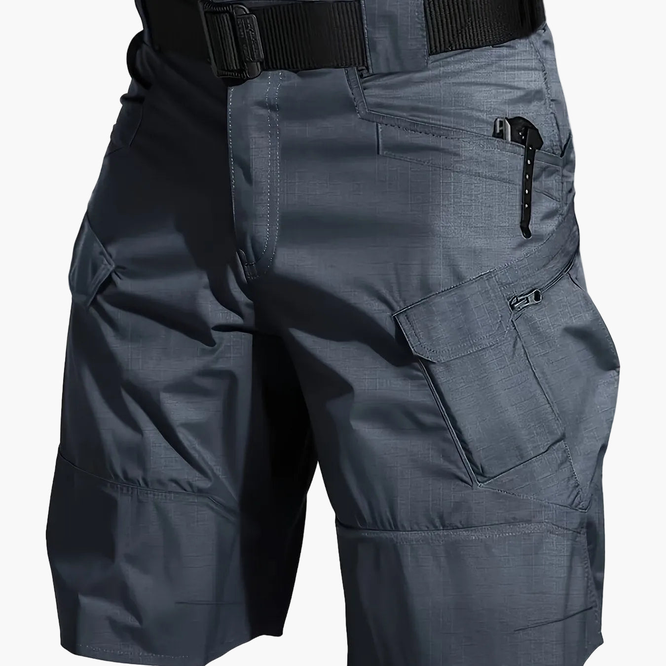 Pantaloncini funzionali da uomo per attività all'aperto con tasche e cintura – Pantaloni da trekking e tempo libero