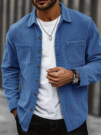Bryce | Overshirt met lange mouwen, zakken en knopen voor heren