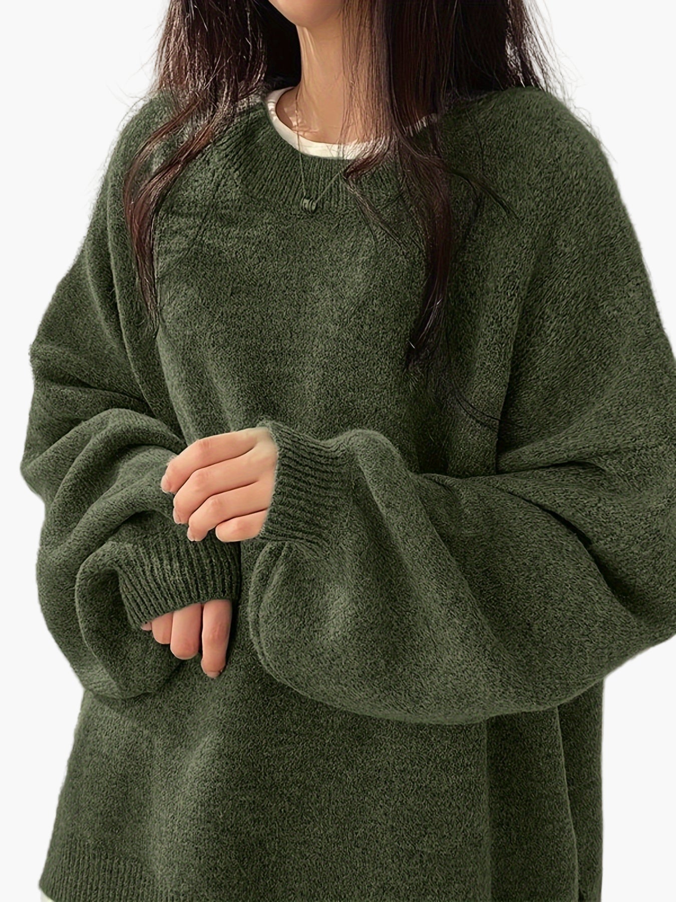 Damen Oversize Pullover Lockerer Casual Style für Herbst und Winter