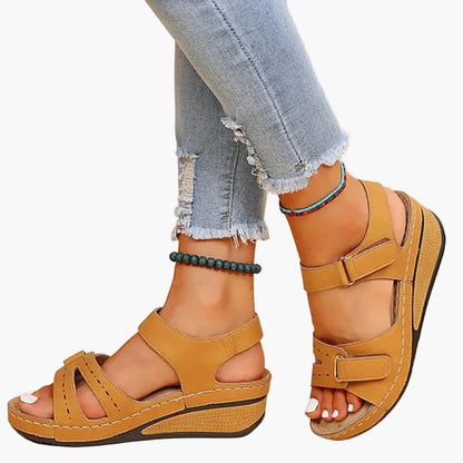 Sandali Donna Confortevoli con Zeppa per Quotidiano e Passeggiate – Ergonomici, alla Moda, Regolabili