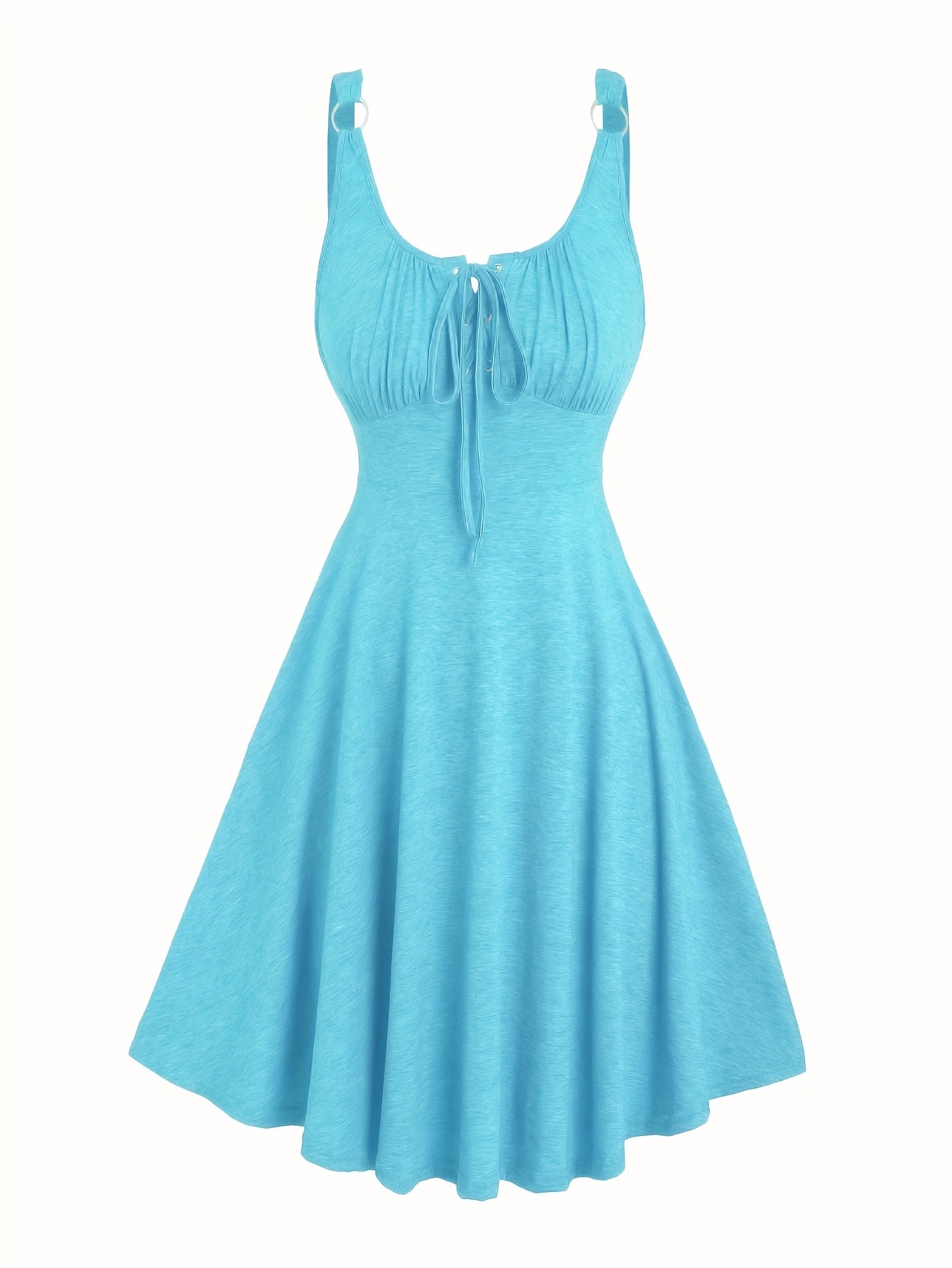 Damen Freizeit Skaterkleid mit Schnürung – Elegantes Sommerkleid für Alltag & Ausgehen