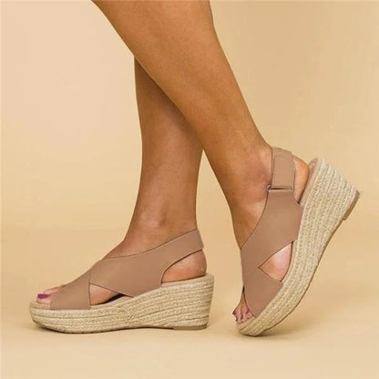 Damen Keilabsatz Sommerschuhe – Orthopädische Komfort Sandalen für Alltag und Freizeit