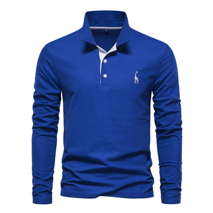 Herre langærmet poloshirt klassisk moderne business og fritid