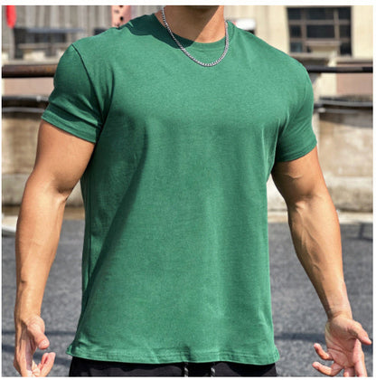 Walter – Slim fit sport T-shirt med rundad fåll