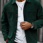Bryce | Overshirt met lange mouwen, zakken en knopen voor heren