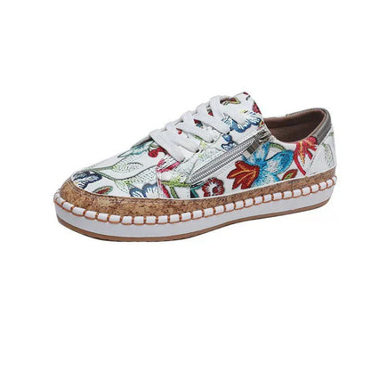 Sneaker da donna con motivo floreale – Scarpe alla moda per tempo libero, quotidiano e passeggiate