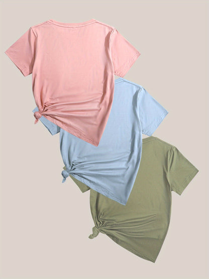 T-shirt graphique femme avec motifs naturels et phrase inspirante – Décontracté, manches courtes, design moderne