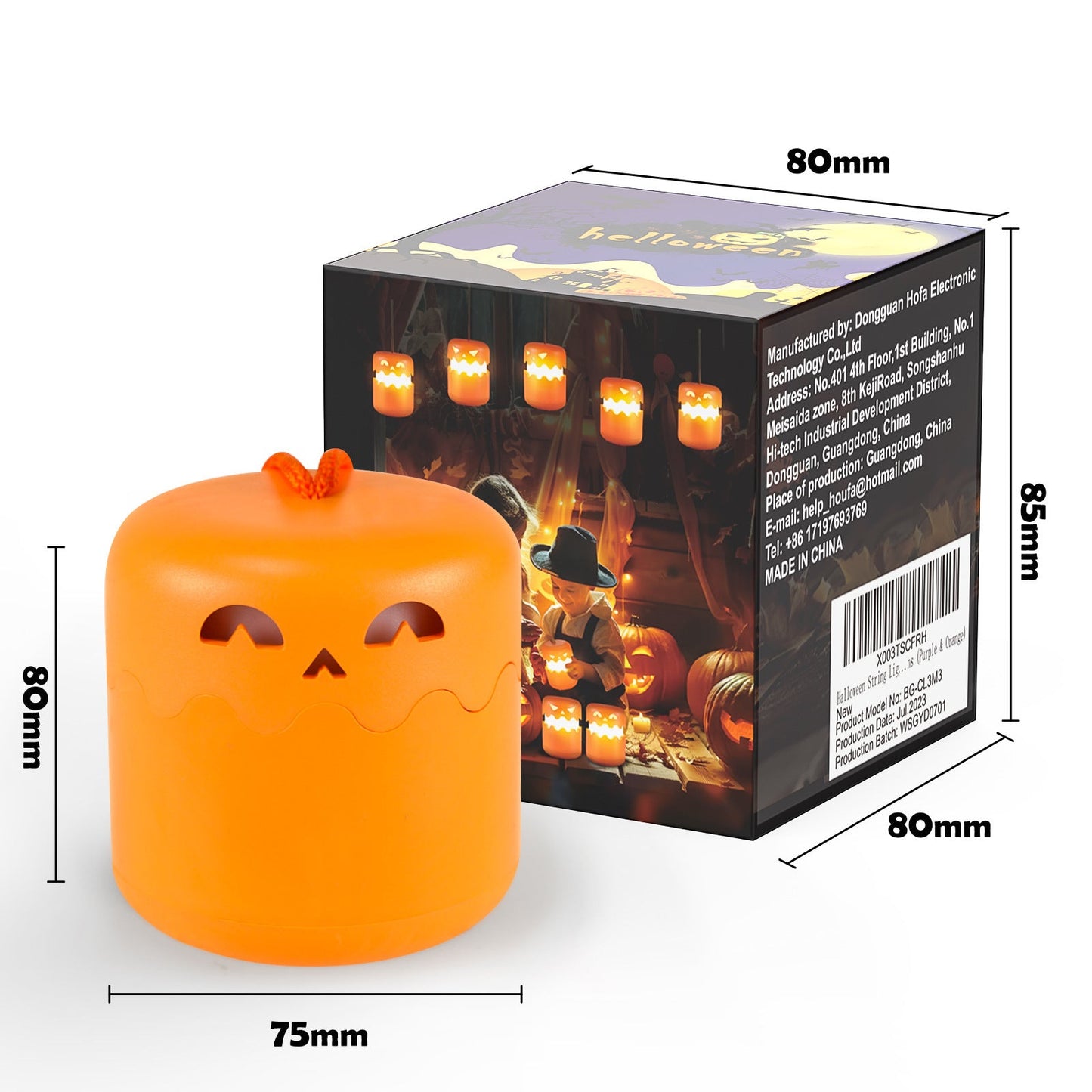 Halloweenowa dekoracja LED lampion dyniowy – nastrojowa lampa na halloweenowe imprezy i przerażające dekoracje