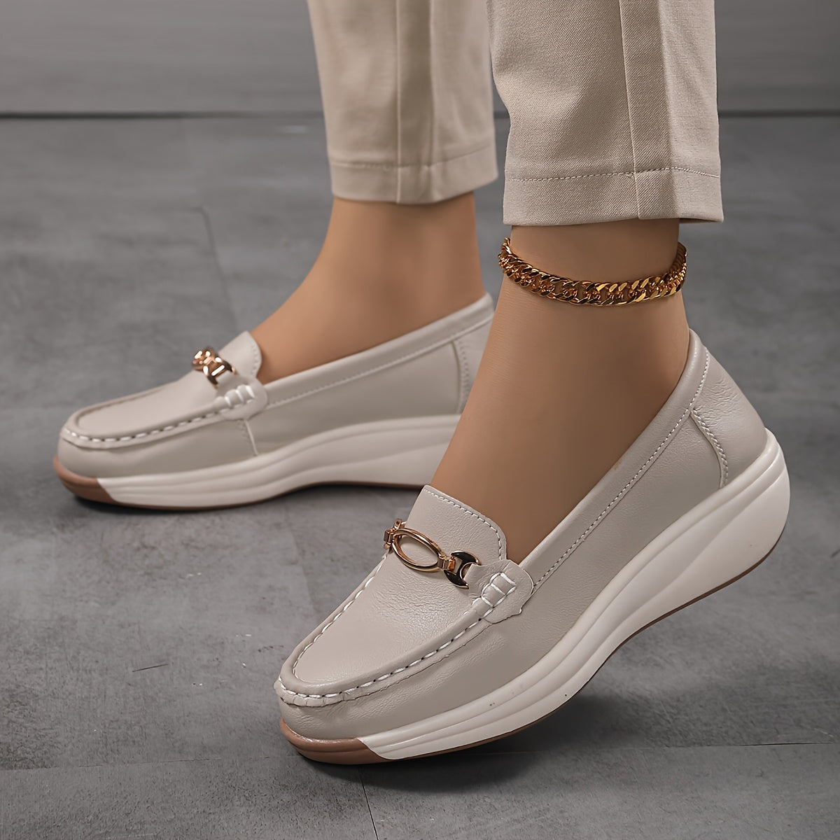 Damskie mokasyny slip-on Elegant – komfortowe buty casualowe z modnym designem
