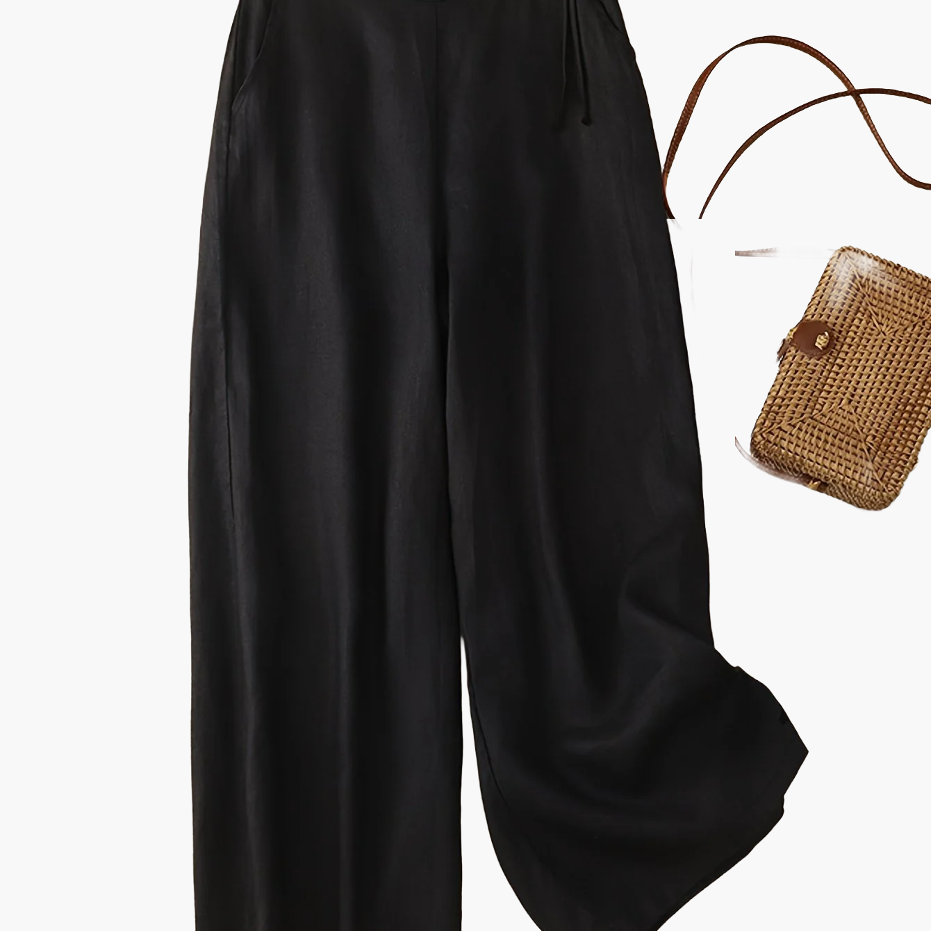 Pantaloni da tempo libero donna a gamba larga con vita alta e coulisse – Look estivo elegante per tutti i giorni e l’ufficio