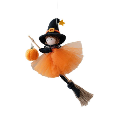 Wiszące figurki czarownic do dekoracji na Halloween – europejski styl do pokoju dziecięcego i na imprezę