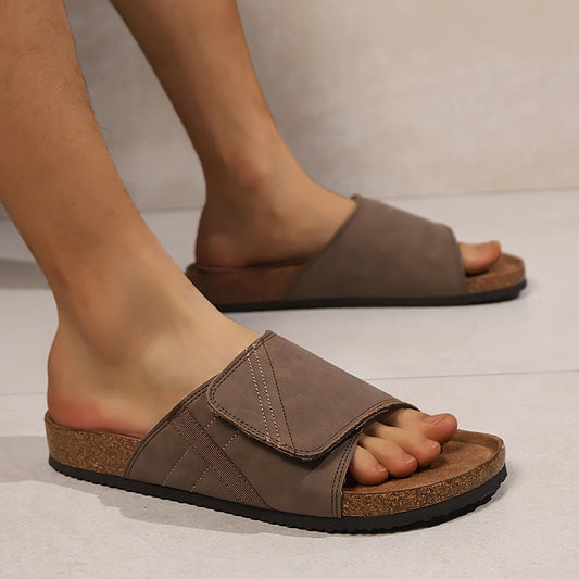 Mules confort pour homme pour la vie quotidienne et les loisirs – Sandales slip-on confortables avec fermeture velcro
