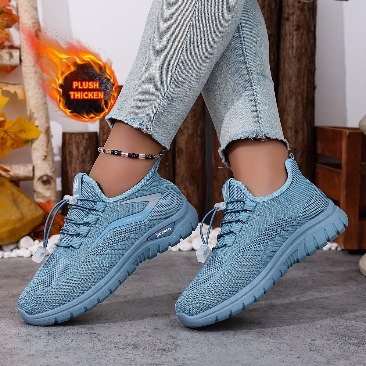 Sneakers invernali da donna foderati con sistema di allacciatura rapida