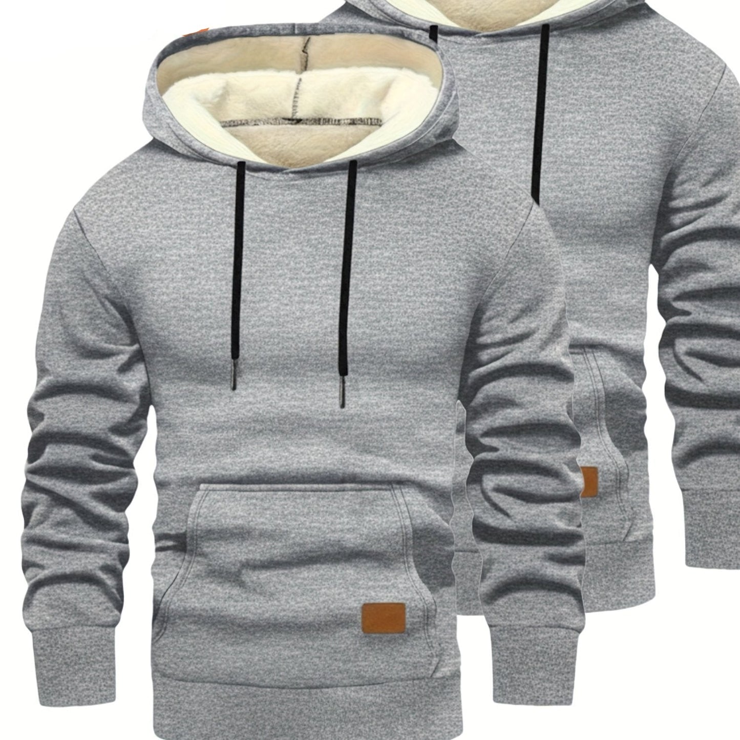 Pack de 2 sudaderas con capucha de corte holgado para hombre y forro interior suave