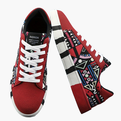 Męskie sneakersy z geometrycznym wzorem do streetwearu i na co dzień