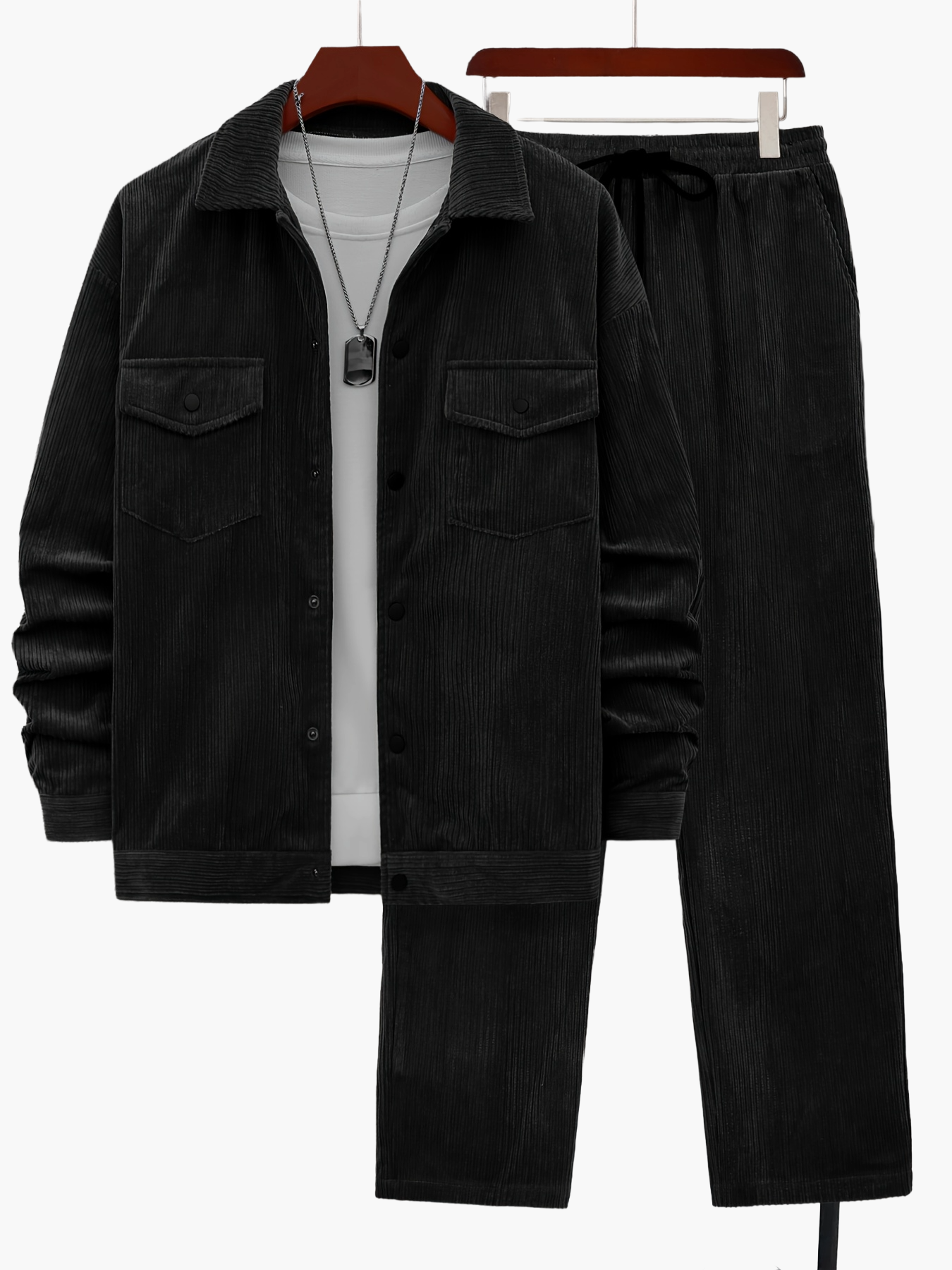 Ensemble deux pièces loisirs homme veste & pantalon – Streetstyle moderne pour l’automne et l’hiver